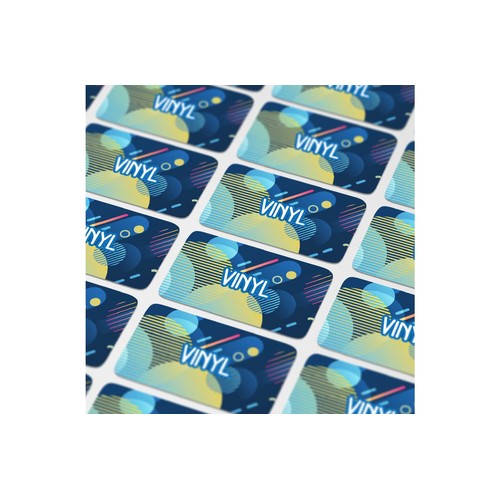 Vinyl Sticker Rectangle 80x25mm