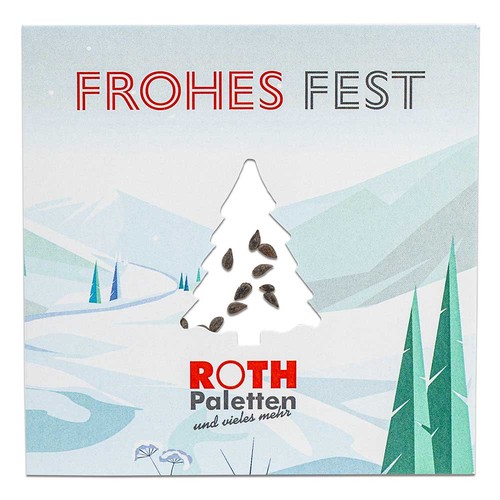 Carte avec papier de graines d'épicéa