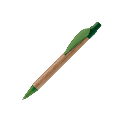 Bamboo pen with plastic leafclip Bamboo pen with plastic leafclip