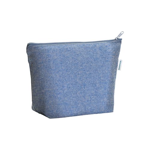 280 g/m2 recycled cotton beauty case with zip and gusset at base