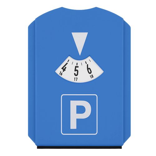 Multifunctional plastic parking disc with ice scraper shovel and 3 shopping trolley tokens