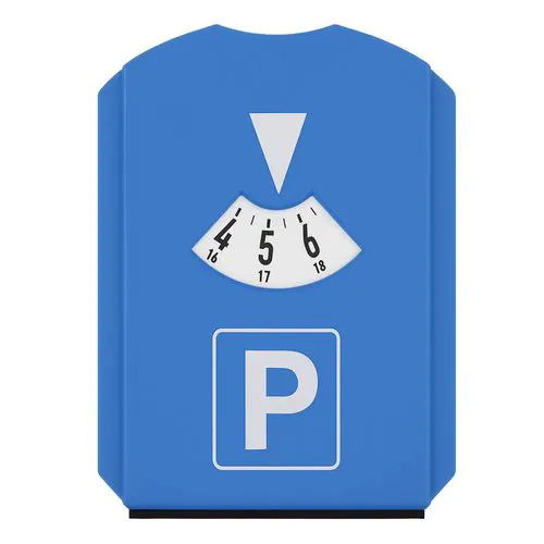 Disque de stationnement avec racleur glace et 3 jetons pour chariot (15,5x11,8cm)