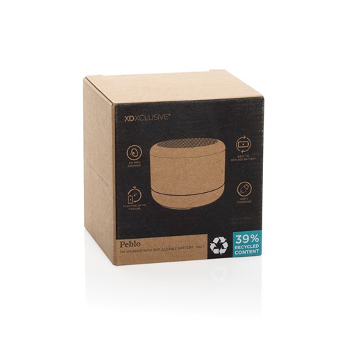 Enceinte 3W avec batterie amovible Peblo RCS Enceinte 3W avec batterie amovible Peblo RCS