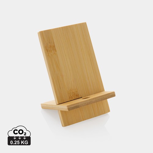 Bamboo phone stand in kraft box Bamboo phone stand in kraft box