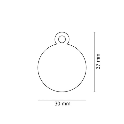 PENDENTIF ROND ROUGE - D=32 mm PENDENTIF ROND ROUGE - D=32 mm