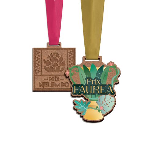 3MM THICK AND 30 TO 80CMv MDF MEDAL WITH SATIN CORD