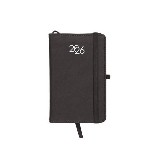 Agenda de poche hebdomadaire 2026, couverture rigide en PU thermocollé avec piqûres Agenda de poche hebdomadaire 2026, couverture rigide en PU thermocollé avec piqûres