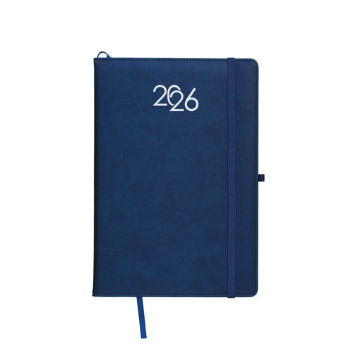 Agenda hebdomadaire 2026, couverture rigide en PU thermocollé avec piqûres Agenda hebdomadaire 2026, couverture rigide en PU thermocollé avec piqûres