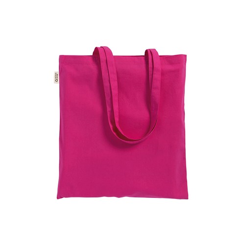 Plain-coloured shopper bag in 140 g/m2 recycled cotton. GRS certified Plain-coloured shopper bag in 140 g/m2 recycled cotton. GRS certified