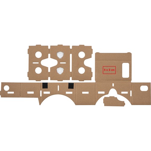 Virtual Reality glasses made of cardboard Virtual Reality glasses made of cardboard