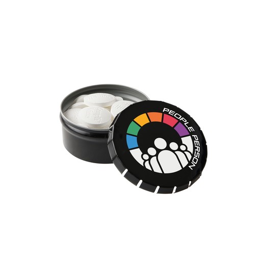 Mini clic-clac tin with shape peppermint