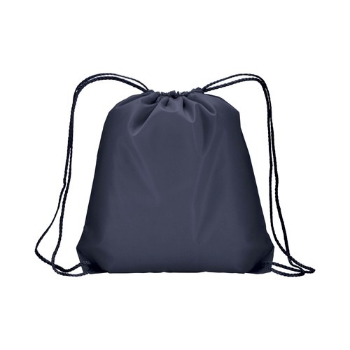 210T polyester backpack with drawstring closure and reinforced corners