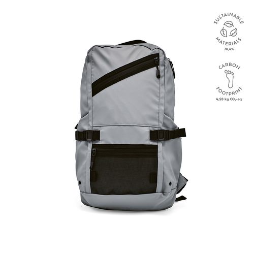 Zaino Rivin 18L in rPET. Tasca riflettente. Per laptop 17" Zaino Rivin 18L in rPET. Tasca riflettente. Per laptop 17"