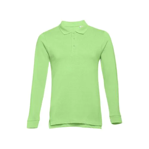 THC BERN. Polo à manches longues en coton cardé pour hommes