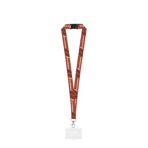 CARLISLE. Polyester sublimation lanyard with carabiner, safety clasp, and rigid card holder CARLISLE. Polyester sublimation lanyard with carabiner, safety clasp, and rigid card holder
