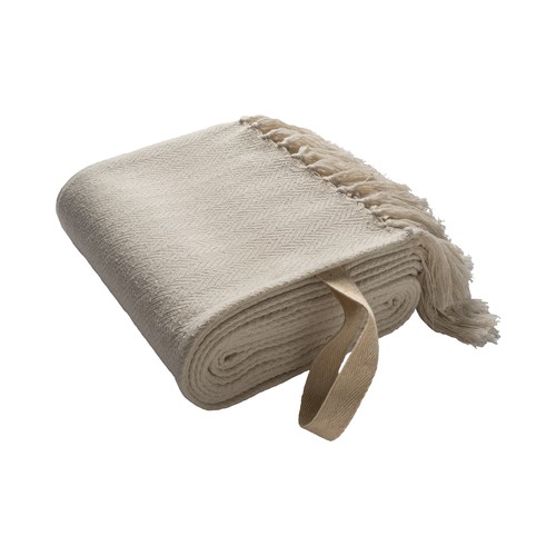 Couverture à franges fabriquée à partir de matériaux 100 % recyclés Couverture à franges fabriquée à partir de matériaux 100 % recyclés