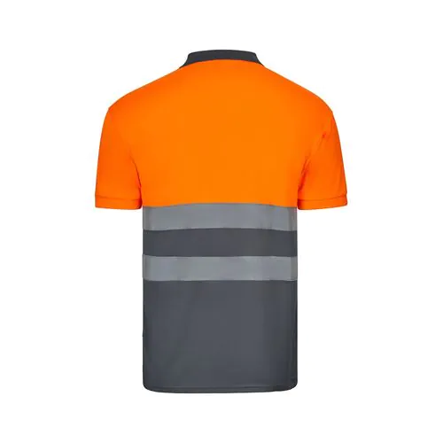 VL CUPID LARGE. Polo bicolore (160g/m²) à manches courtes, en polyester (100%)