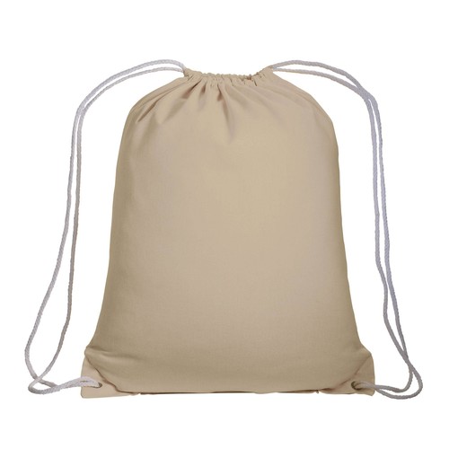 135 g/m2 cotton backpack with drawstring closure