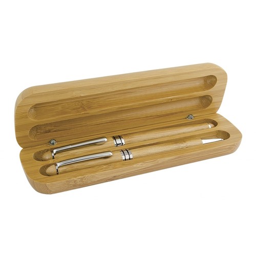 ROLLERBALL+BALL PEN BAMBOO WITH BOX ROLLERBALL+BALL PEN BAMBOO WITH BOX