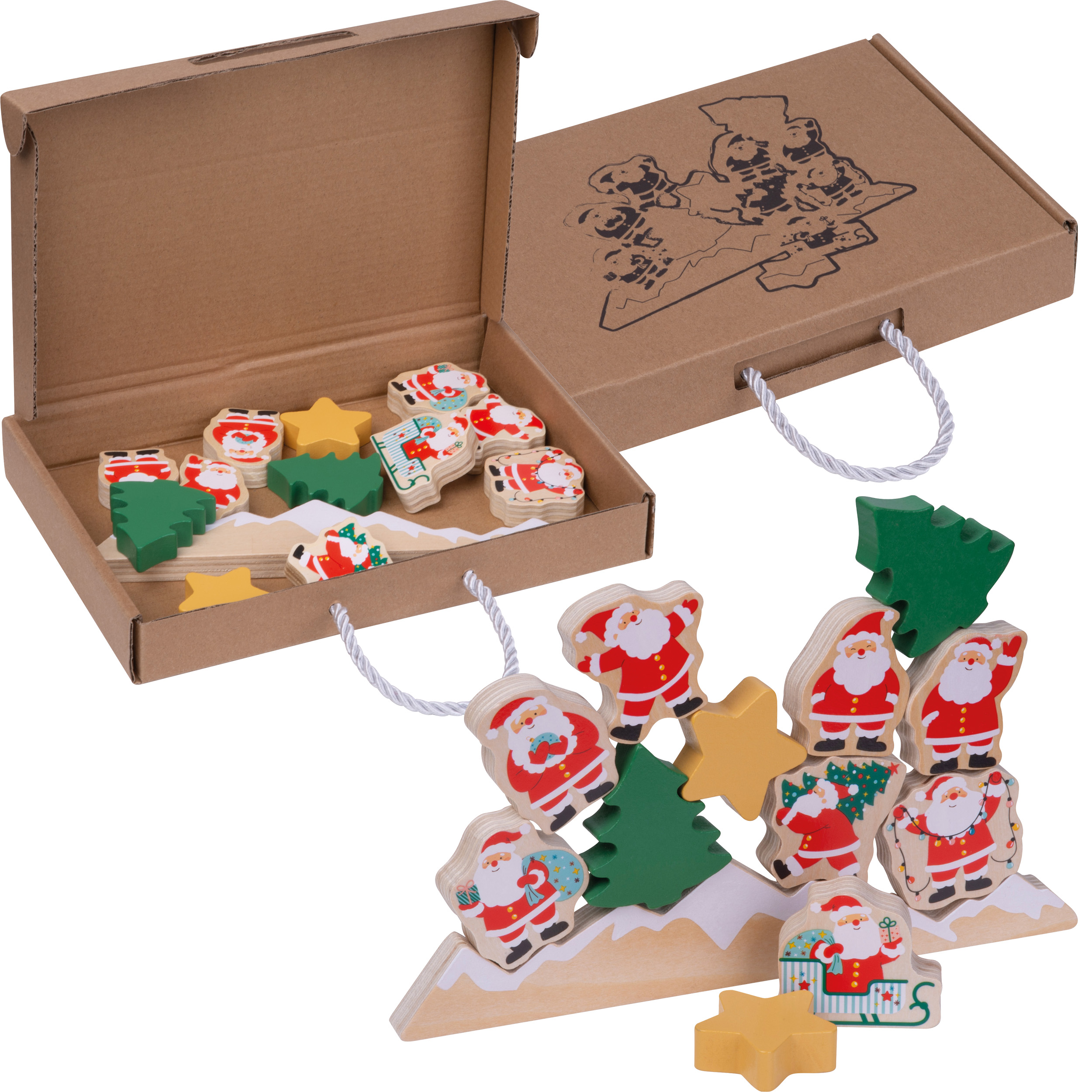 Juego de equilibrio navideño – madera LEANDRO Juego de equilibrio navideño – madera LEANDRO