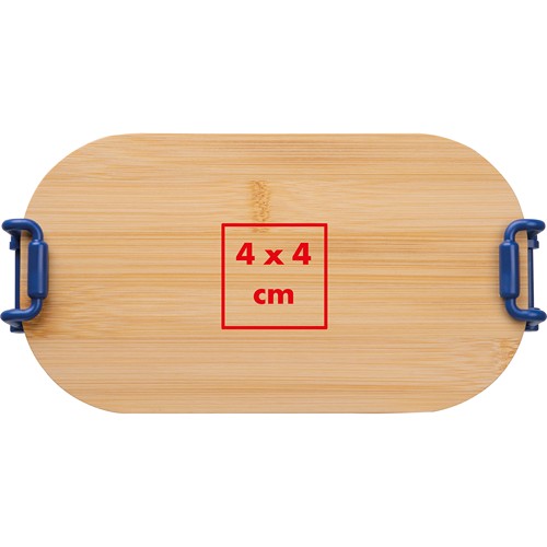 Lunchbox with bamboo lid and clamp closure. JAVIER Lunchbox with bamboo lid and clamp closure. JAVIER