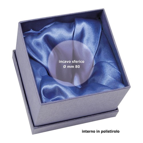 BLUE SATIN BOX BLUE 120X120X100 MM