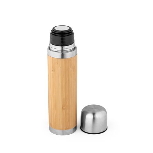CEYLON. Bamboe en roestvrij stalen thermosfles 450 mL