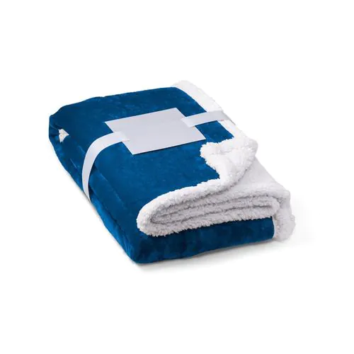 HEIDEN. Manta polar reversible (190 g/m²) con cinta de raso y tarjeta personalizada HEIDEN. Manta polar reversible (190 g/m²) con cinta de raso y tarjeta personalizada