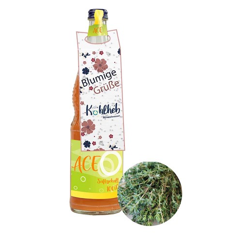 Seed paper bottle tags - Thyme, printing 4/0-c