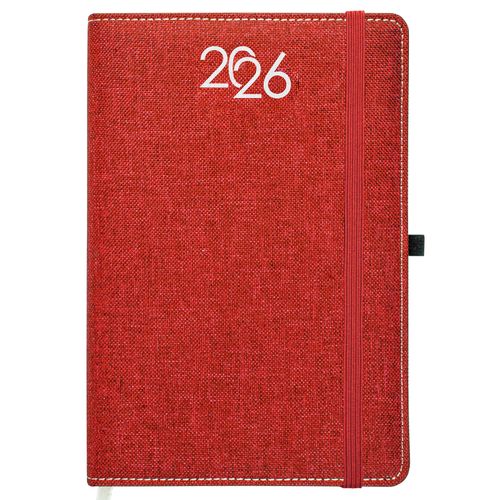 Daily Planner 2026, hardcover made of recycled PET with a mélange effect