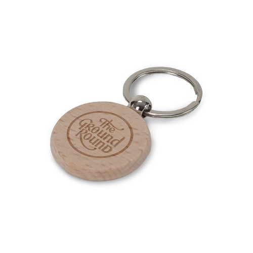 Key ring wood round Ø40mm