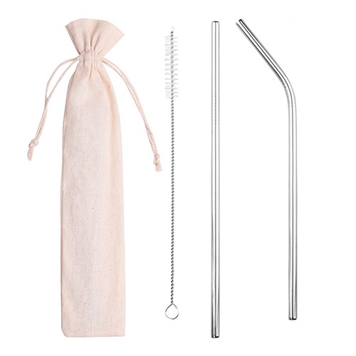 Ensemble de 2 pailles en inox Taipei