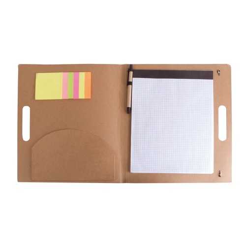 Libreta con bloc, tiras adhesivas y bolígrafo
