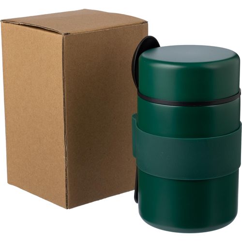 Vaso termo de acero inox. con cuchara Niko Vaso termo de acero inox. con cuchara Niko
