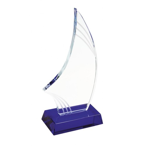 TROPHY SAIL BASE BLUE, SAIL 170X90X10 MM TROPHY SAIL BASE BLUE, SAIL 170X90X10 MM