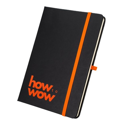 A5 notebook with coloured engraving