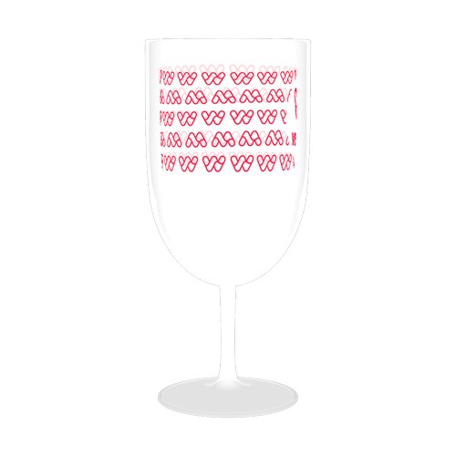 ‘Events’ white wine glass personalised 18 cl - 1 color screen printing