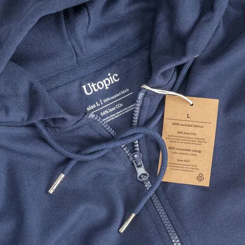 100% regenerated fabric unisex hooded sweatshirt