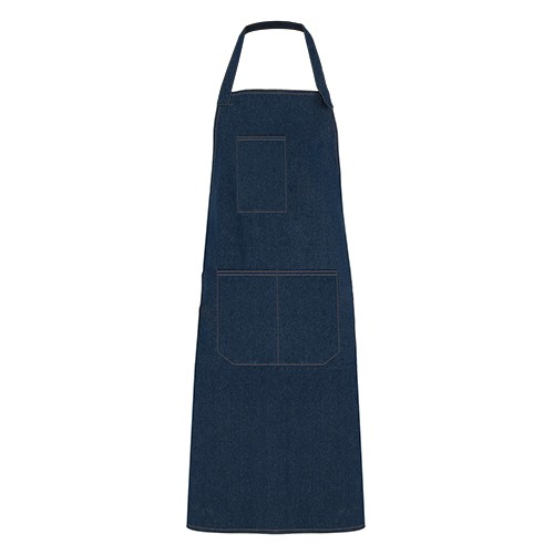 Tablier de cuisine fabriqué en denim recyclé, avec Echeveria Tablier de cuisine fabriqué en denim recyclé, avec Echeveria