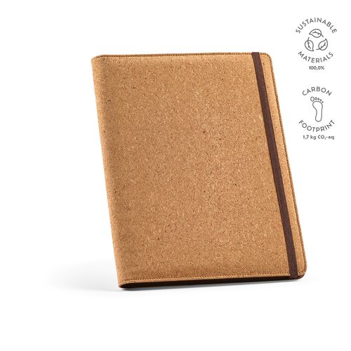 Cartella A4 Kafka in sughero. 64 fogli FSC e elastico Cartella A4 Kafka in sughero. 64 fogli FSC e elastico