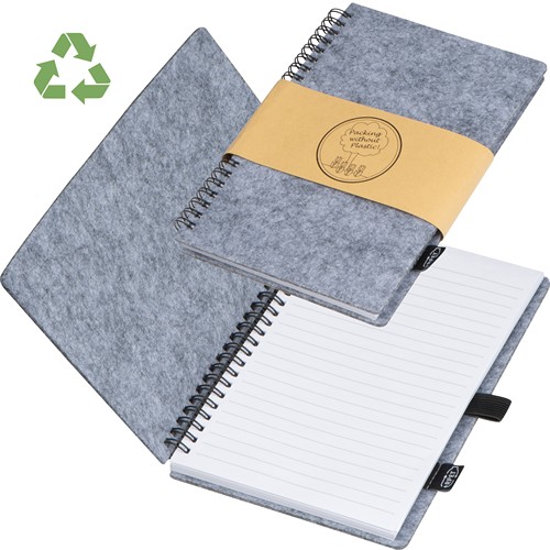 Carnet en feutrine RPET BRENDA Carnet en feutrine RPET BRENDA