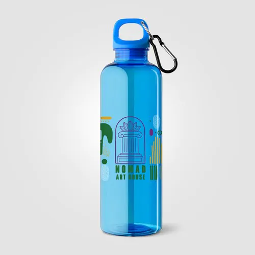 Gourde de vélo Doli, bouchon à vis avec mousqueton, rPET, 740 ml Gourde de vélo Doli, bouchon à vis avec mousqueton, rPET, 740 ml