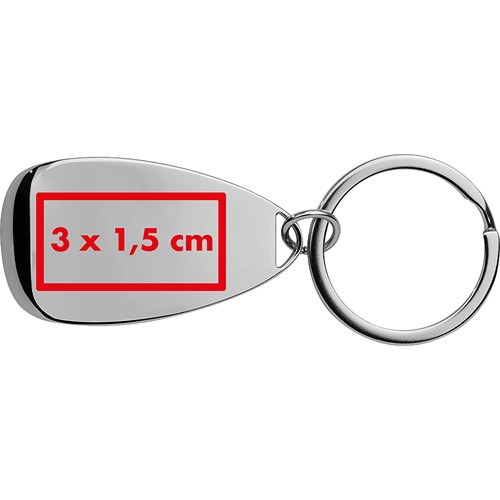 Apribottiglie con portachiavi in metallo GINO