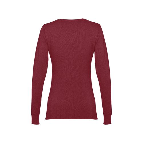 THC MILAN WOMEN. Pullover met V-hals voor dames in katoen en polyamide