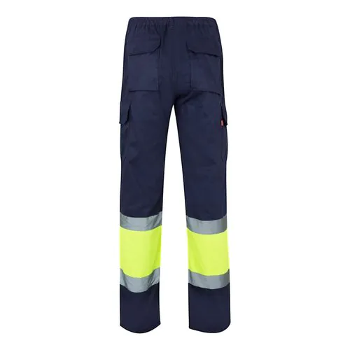 VL ATHENA. Two-tone twill trousers (210g/m²), lined, multi-pocket, in cotton (20%) and polyester (80%)