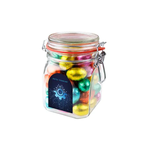 Weck jar 0,9 liters, filled with candy Weck jar 0,9 liters, filled with candy