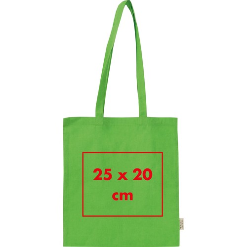 Bolsa de algodón con asas largas fabricada con algodón reciclado y RPET Bolsa de algodón con asas largas fabricada con algodón reciclado y RPET