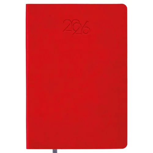 Agenda quotidien 2026 avec couverture souple en PU résistant à la chaleur Agenda quotidien 2026 avec couverture souple en PU résistant à la chaleur