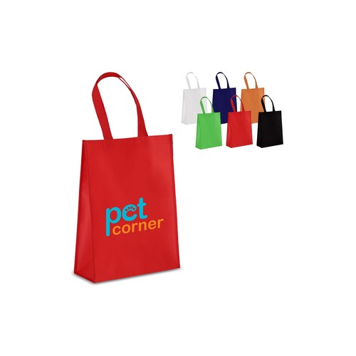 R-PET Draagtas gelamineerd non-woven 30 x 12 x 40cm 105g/m²