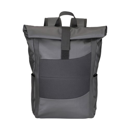 Laptop backpack in polyester with phthalates free PVC coating